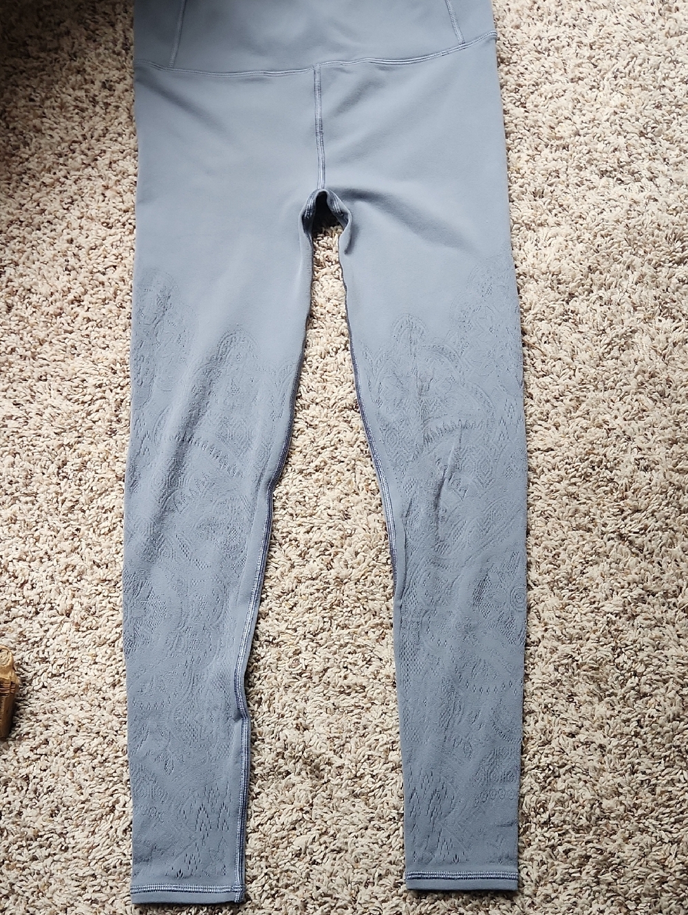 lululemon  Seamless Textured High-Waist Leggings - Slate Blue